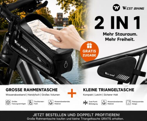 west biking fahrrad rahmentasche + gratis dreieckstasche! west biking fahrrad rahmentasche + gratis dreieckstasche!